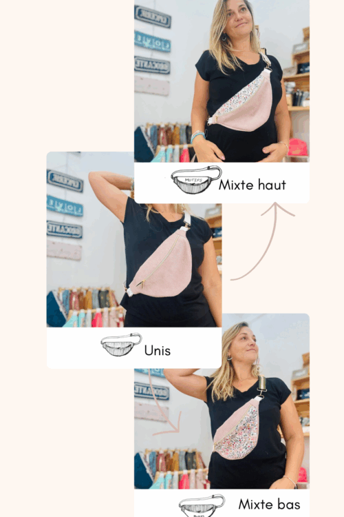 Sac banane velours personnalisable