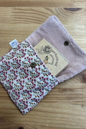 Étui Pochette Artisanale Éco-Conçue pour Savon Solide, Zéro Déchet et Voyage Tinus Rose