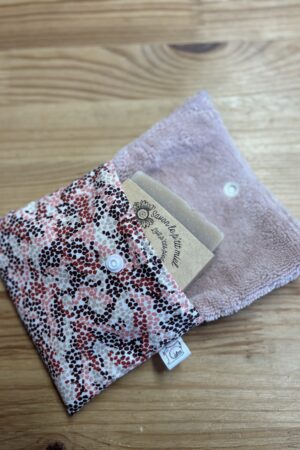 Étui Pochette Artisanale Éco-Conçue pour Savon Solide, Zéro Déchet et Voyage Mosaïque rose