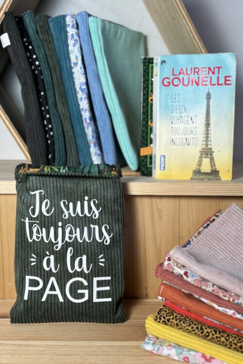 Housse à livre personnalisable- Taille S – artisanale